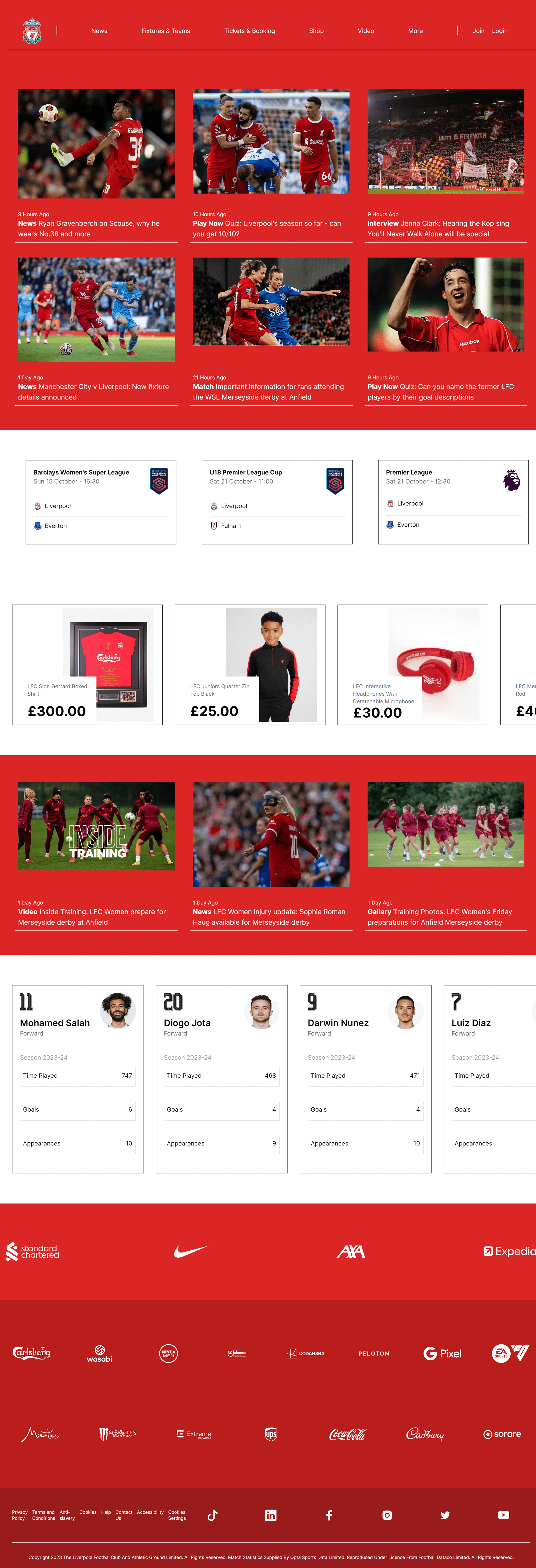 LFC Clone Website image